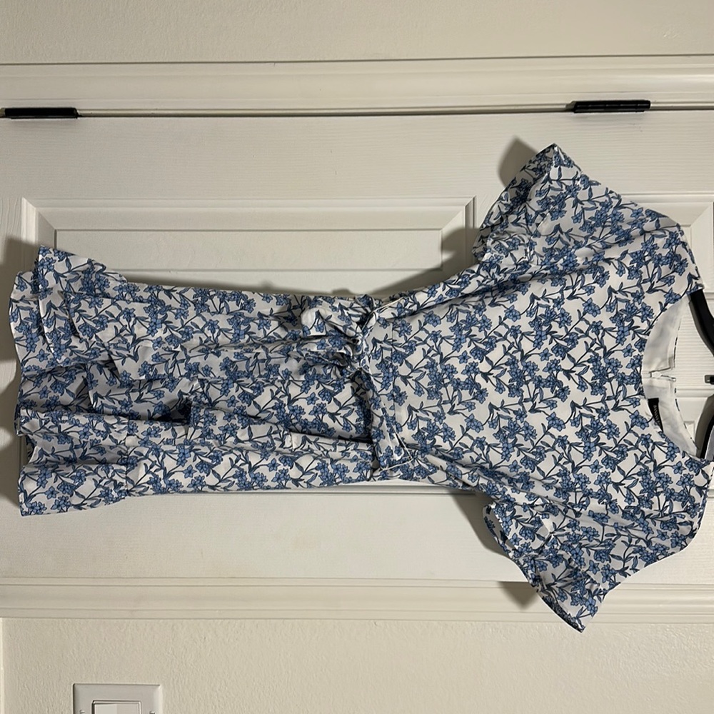 Light blue floral dress